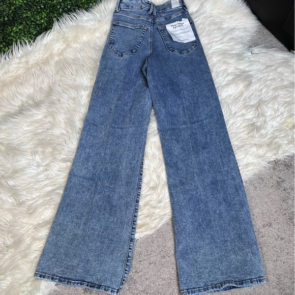 Nwt Good Waist Palazzo indigo Blue Jeans - Picture 7 of 9